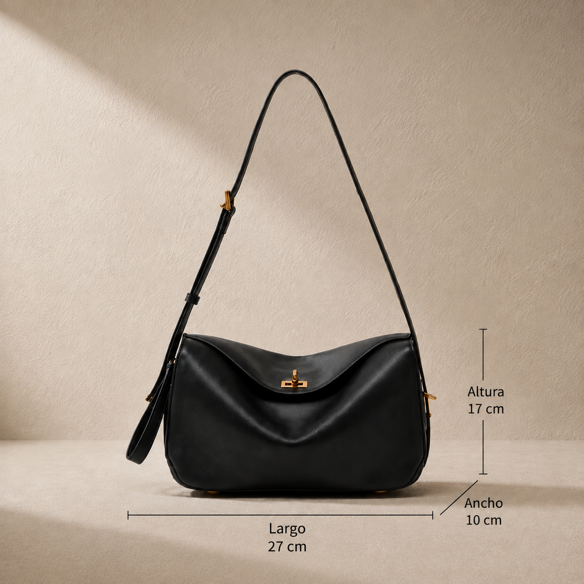 Elisa Negro, crossbody de cuero de Peregrina - vista adicional 9
