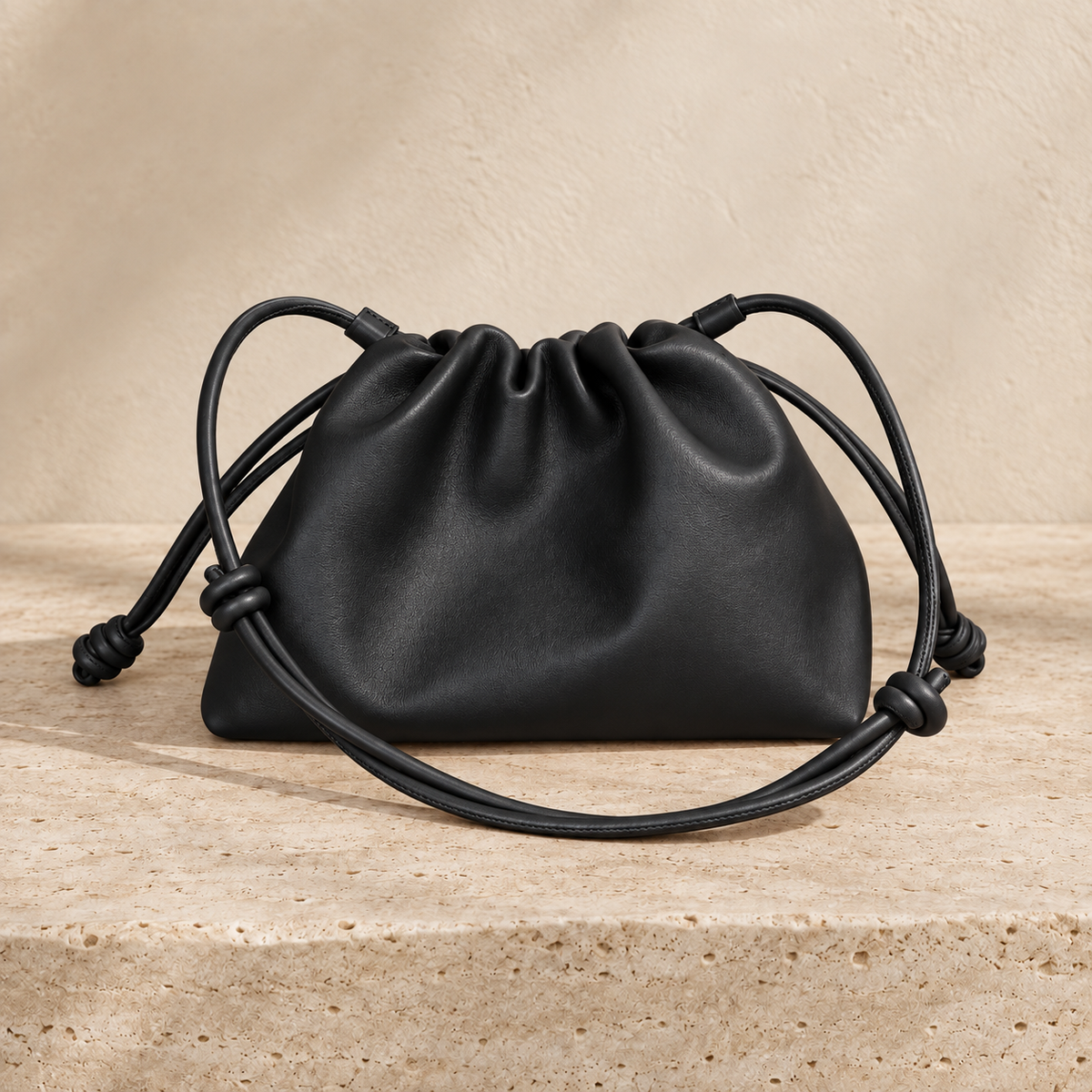 Charlotte Negro, cartera de cuero negro de 29 x 23 x 11 cm