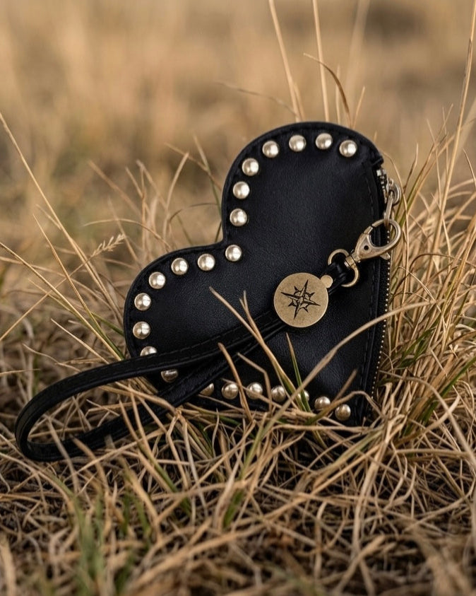 Monedero/Charm Corazón Negro