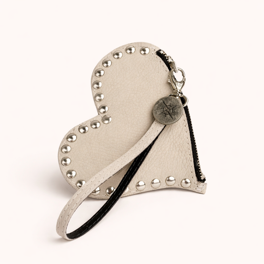 Monedero/Charm Corazón Hueso